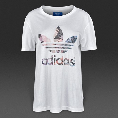 Adidas Originals Rita Ora Asian Arena Boyfriend Tee White / Multicolor for Women